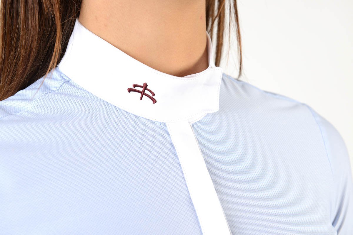 polo shirt | technical fabric | cotton | technical materials | light blue