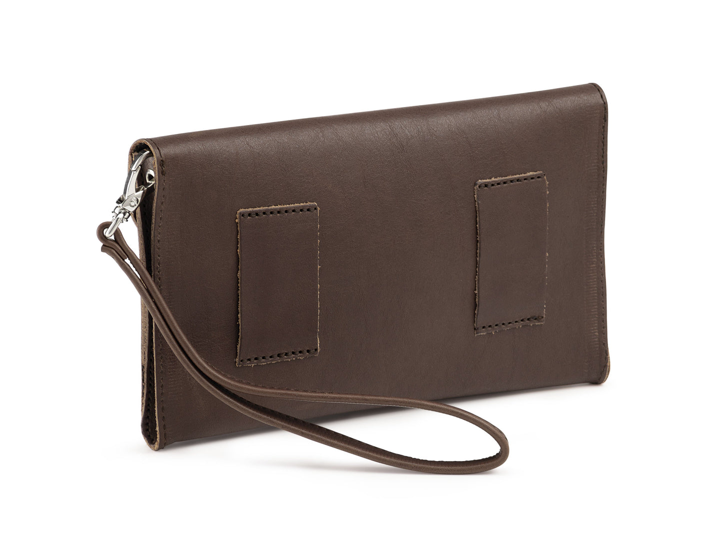 Leather clutch for wrist and belt