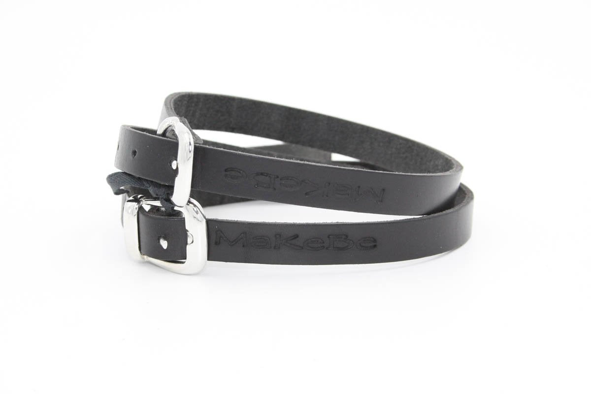 Spur Leather Strap | spur | made in Italy | Makebe | technical | unisex | agility fit | strap | spur strap | horse | riding | equestrian | leather | black | 